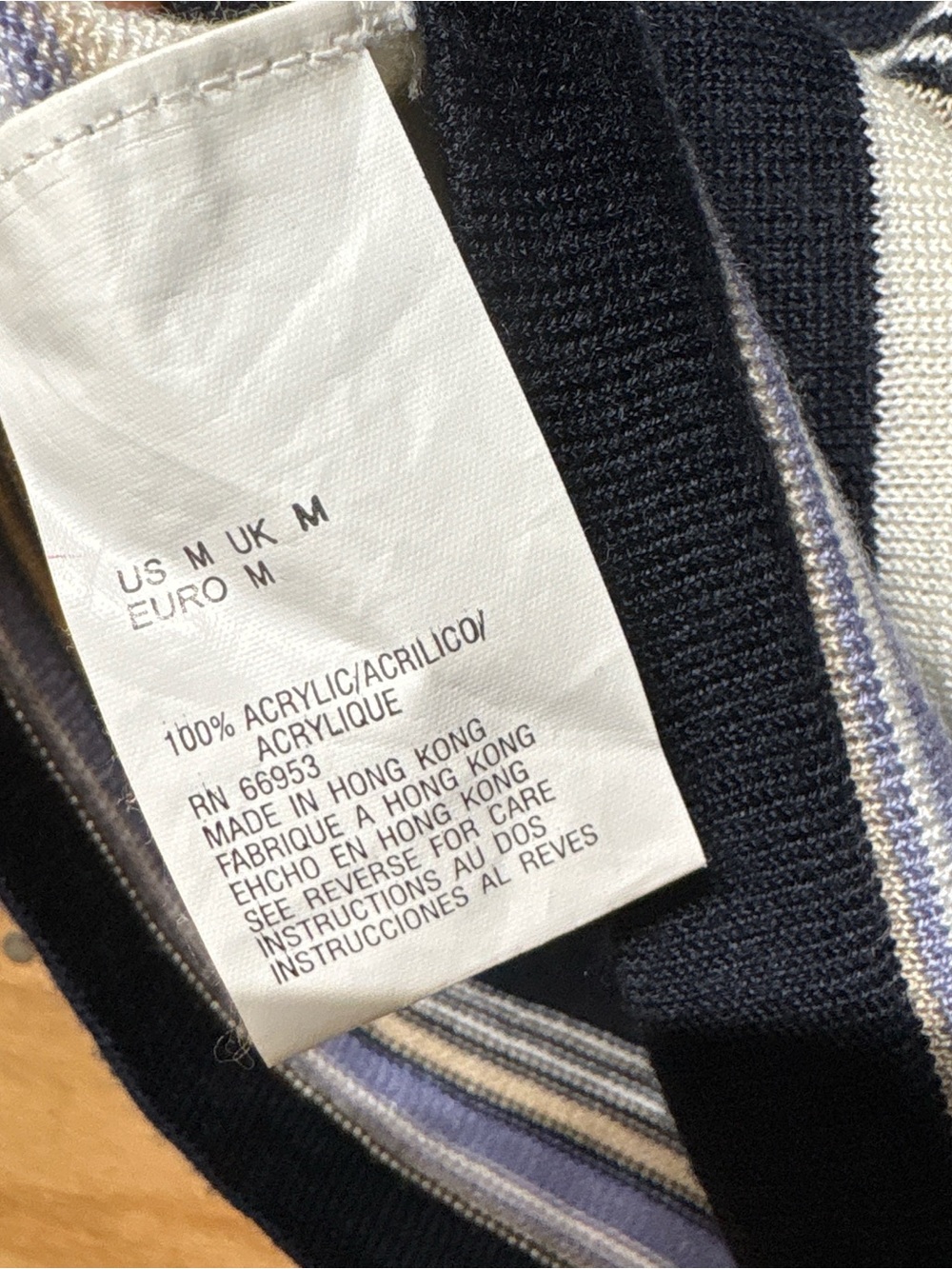 Leslie Fay Vintage Navy, White & Lavender Striped Short-Sleeve Tee - Picture 5 of 5